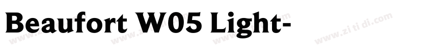 Beaufort W05 Light字体转换